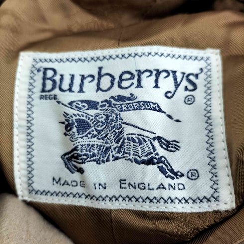 バーバリーズ BURBERRYS PURE CASHMERE カシミヤ 比翼 ステンカラーコート レディース
