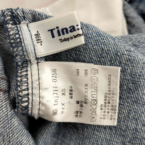 ティーナジョジュン TINA:JOJUN ウエストリボンデニムパンツ レディース JPN:XS