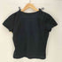 サルヴァトーレフェラガモ Salvatore Ferragamo MADE IN ITALY イタリア製 リボン Vネック ギャザー S/S クロップド Tシャツ ピチT レディース import:XS