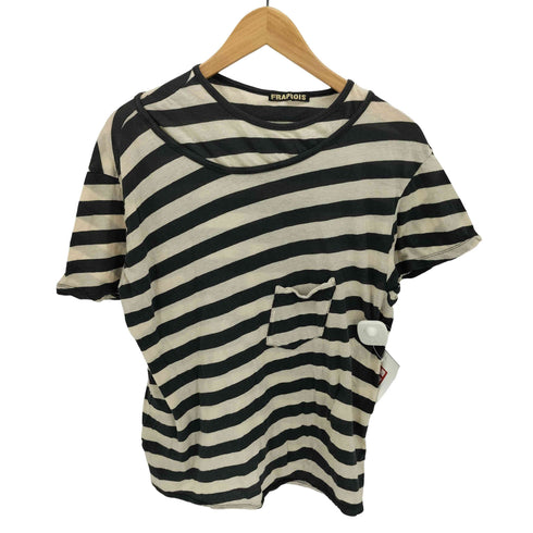 フラボア FRAPBOIS ボーダー 変形 クルーネック Tシャツ レディース 1