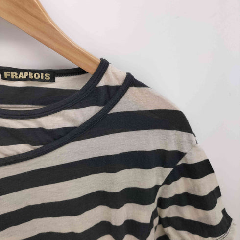 フラボア FRAPBOIS ボーダー 変形 クルーネック Tシャツ レディース 1