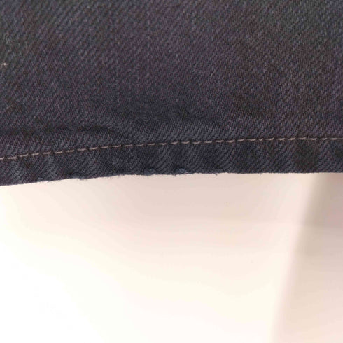 バーバリーブルーレーベル BURBERRY BLUE LABEL ロゴ刺繍 5ポケット ローライズ ブラック デニム メンズ JPN:M