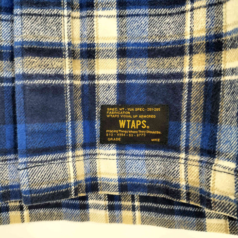 ダブルタップス WTAPS 14AW VATOS L/S フランネルチェック柄ネルシャツ メンズ M