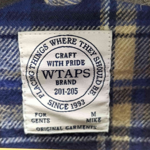 ダブルタップス WTAPS 14AW VATOS L/S フランネルチェック柄ネルシャツ メンズ M