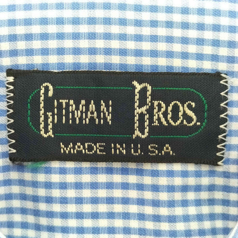 ギットマンブラザーズ GITMAN BROS. 90-00s USA製 ギンガムチェック ボタンダウンシャツ メンズ import:M