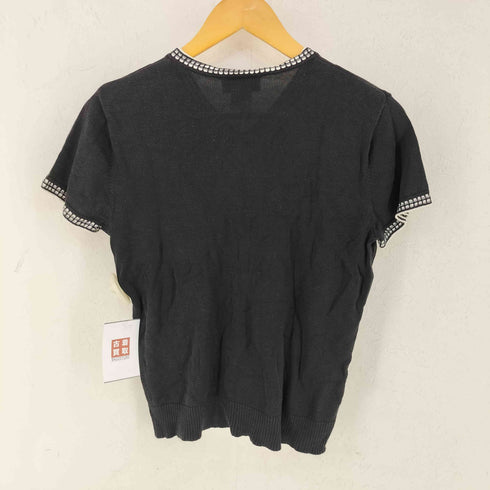 タルボット TALBOTS 90s シルク混 Vネック 半袖ニット レディース S