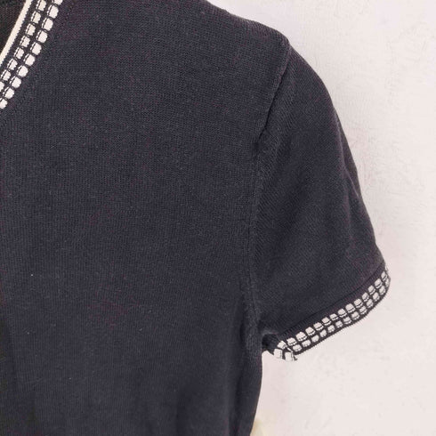 タルボット TALBOTS 90s シルク混 Vネック 半袖ニット レディース S