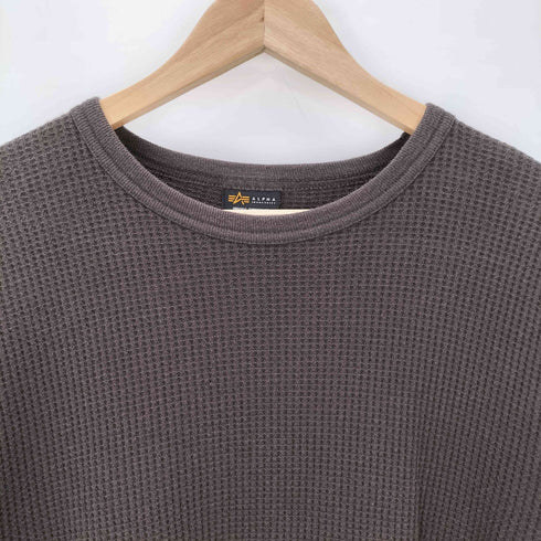 アルファインダストリーズ ALPHA INDUSTRIES ワッフル サーマル L/S カットソー ロンT メンズ import:L