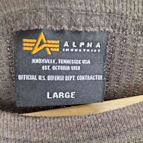 アルファインダストリーズ ALPHA INDUSTRIES ワッフル サーマル L/S カットソー ロンT メンズ import:L