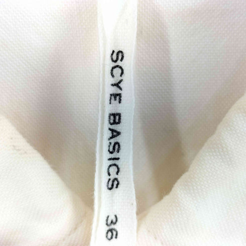 サイベーシックス SCYE BASICS ロゴ刺繍 オックスフォード ボタンダウンシャツ メンズ 36