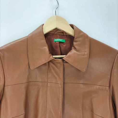 ユナイテッドカラーズオブベネトン UNITED COLORS OF BENETTON 本革 レザーコート レディース M