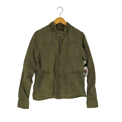 ヒルフィガーデニム HILFIGER DENIM 丸ポケ 袖ワッペン ミリタリージャケット フィールドジャケット メンズ import:S