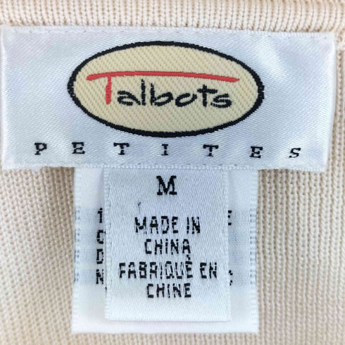 タルボット TALBOTS 90s Vネック シルク 半袖ニット レディース M
