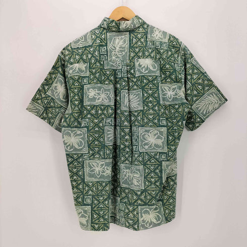 クックストリート Cooke Street ハワイ製 民族柄 リバースプリント S/S アロハ シャツ メンズ import:M