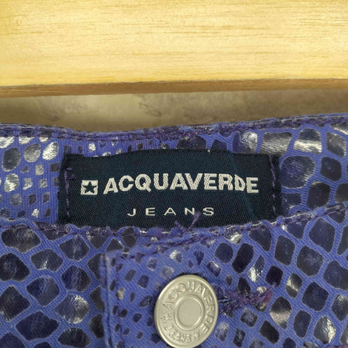 ACQUAVERDE パイソン柄 フレアパンツ Y2K レディース 38
