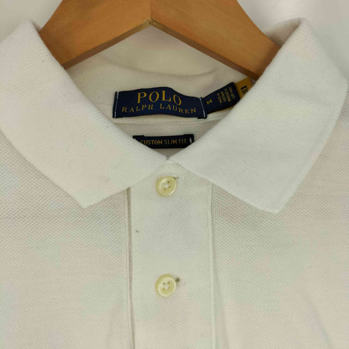 ポロラルフローレン POLO RALPH LAUREN CUSTOM SLIM FIT 総ポニー刺繍 鹿の子 ポロシャツ メンズ import:M