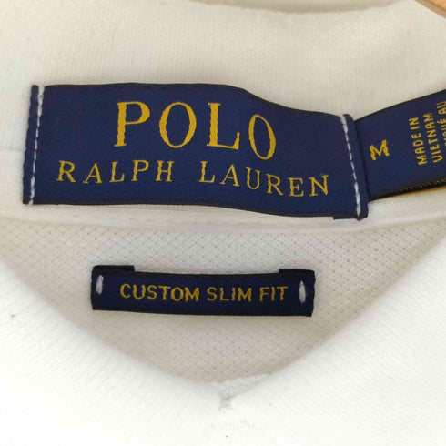 ポロラルフローレン POLO RALPH LAUREN CUSTOM SLIM FIT 総ポニー刺繍 鹿の子 ポロシャツ メンズ import:M