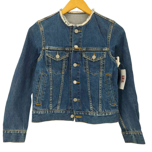 トゥモローランドマカフィー tomorrowland macphee ノーカラーデニムジャケット レディース 36