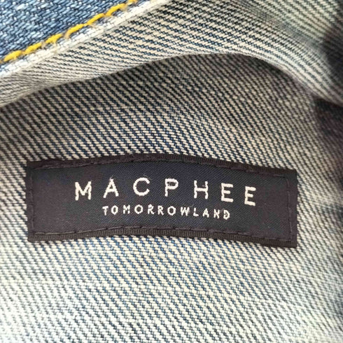 トゥモローランドマカフィー tomorrowland macphee ノーカラーデニムジャケット レディース 36