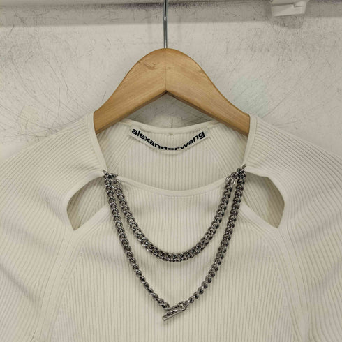 アレキサンダーワン Alexander Wang チェーンディティールリブニット レディース XS