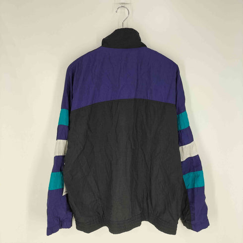 ACTIVE WEAR 90S マルチカラー ナイロンジャケット メンズ import:L