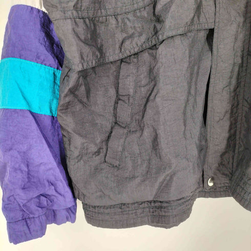 ACTIVE WEAR 90S マルチカラー ナイロンジャケット メンズ import:L