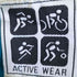 ACTIVE WEAR 90S マルチカラー ナイロンジャケット メンズ import:L