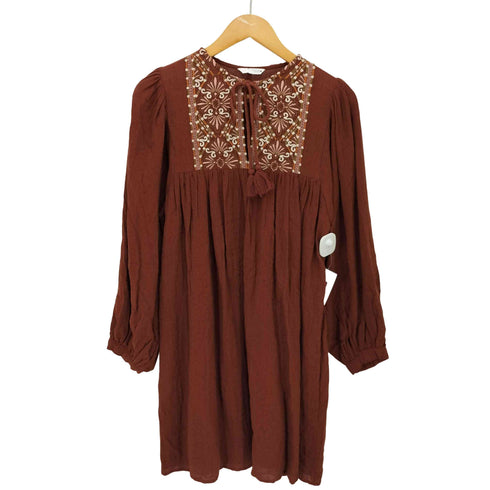 ザラ ZARA EMBROIDERED SHORT DRESS レディース import:M