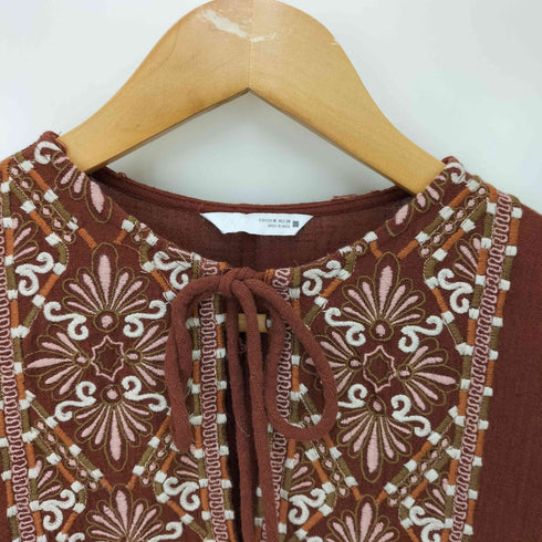 ザラ ZARA EMBROIDERED SHORT DRESS レディース import:M