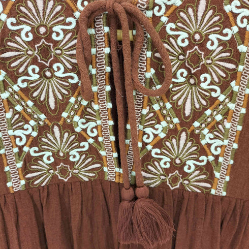 ザラ ZARA EMBROIDERED SHORT DRESS レディース import:M
