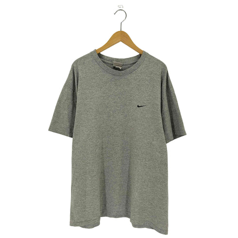 ナイキ NIKE 00S 銀タグ S/S スウッシュ刺繍クルーネックTシャツ メンズ import:XL