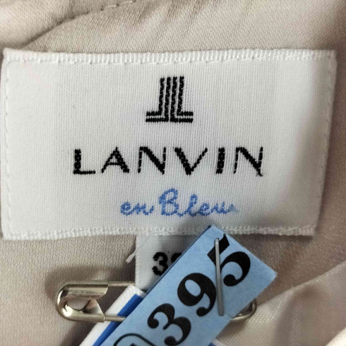 ランバンオンブルー LANVIN en Bleu ウエストリボンサテンワンピース レディース 38