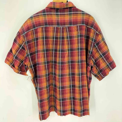 ドッカーズ DOCKERS チェック カットオフ ボタンダウン半袖シャツ メンズ import:L