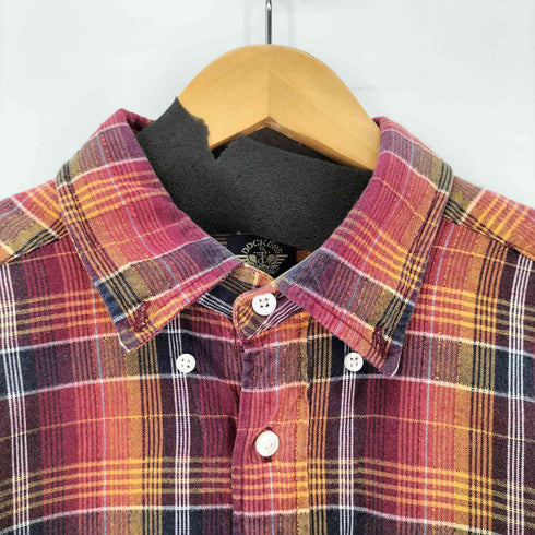 ドッカーズ DOCKERS チェック カットオフ ボタンダウン半袖シャツ メンズ import:L
