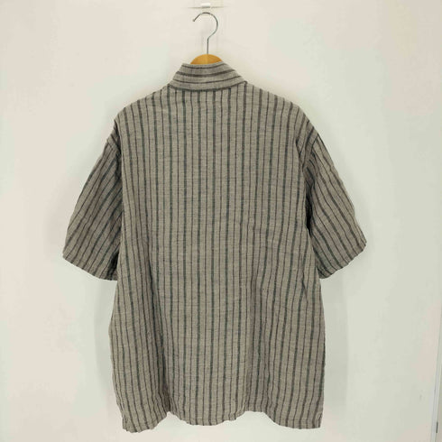 ネストローブコンフェクト nest Robe CONFECT 24ss リネンストライプ カバーオールシャツ メンズ 4