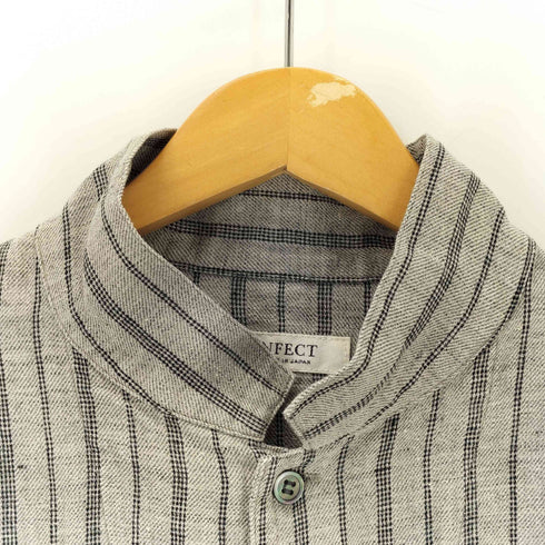 ネストローブコンフェクト nest Robe CONFECT 24ss リネンストライプ カバーオールシャツ メンズ 4