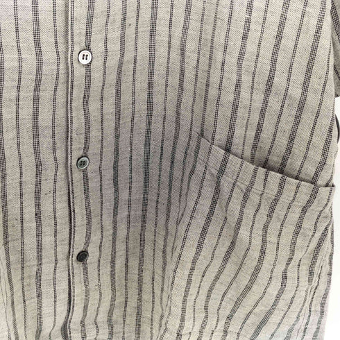 ネストローブコンフェクト nest Robe CONFECT 24ss リネンストライプ カバーオールシャツ メンズ 4