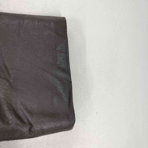 cow leather カウレザー 比翼ジップステンカラーレザーコート レディース M