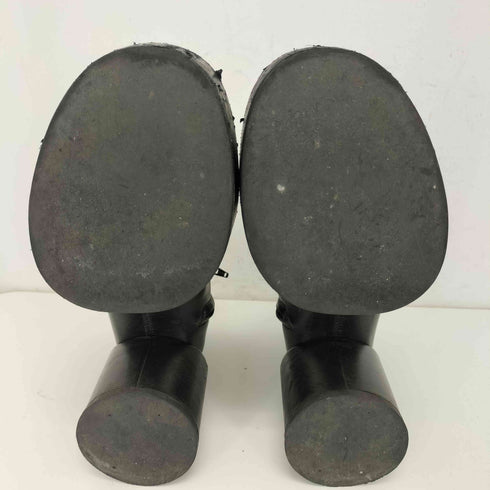 エムエムシックスメゾンマルジェラ MM6 Maison Margiela SAFFIANO LEATHER ANKLE BOOTS WITH PLATEAU レディース 37