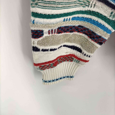コットントレーダース Cotton Traders 90sマルチカラー 3Dニット メンズ import:XL