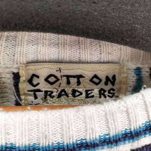 コットントレーダース Cotton Traders 90sマルチカラー 3Dニット メンズ import:XL