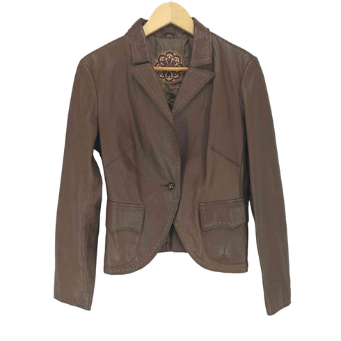 chevre nappa leather ラムナッパ ステッチデザイン1Bカッタウェイレザージャケット レディース