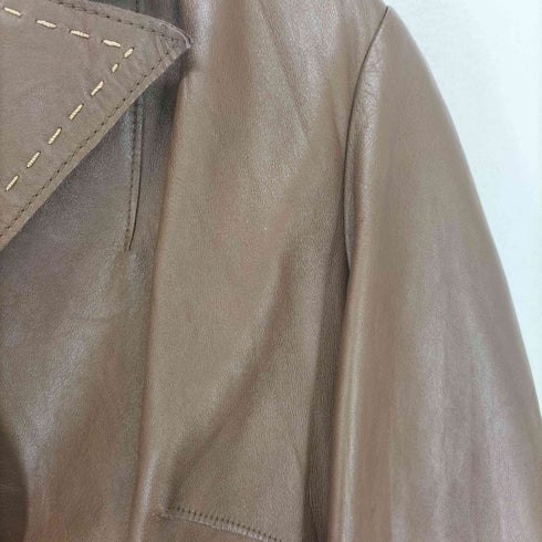 chevre nappa leather ラムナッパ ステッチデザイン1Bカッタウェイレザージャケット レディース