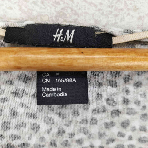 エイチアンドエム H&M 総柄 ヘンリーネック カットソー Y2K レディース import:S