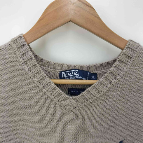 ポロバイラルフローレン Polo by RALPH LAUREN ポニー刺繍 コットン ニットベスト メンズ import:XL