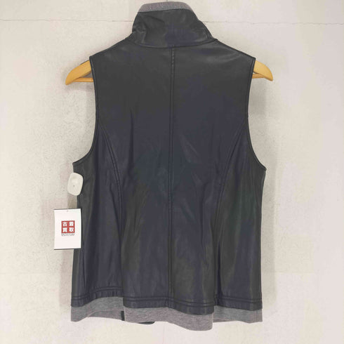 Natural Basic ハイネック フェイクレザーベスト Y2K レディース import:M