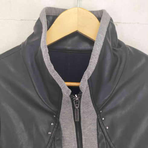 Natural Basic ハイネック フェイクレザーベスト Y2K レディース import:M