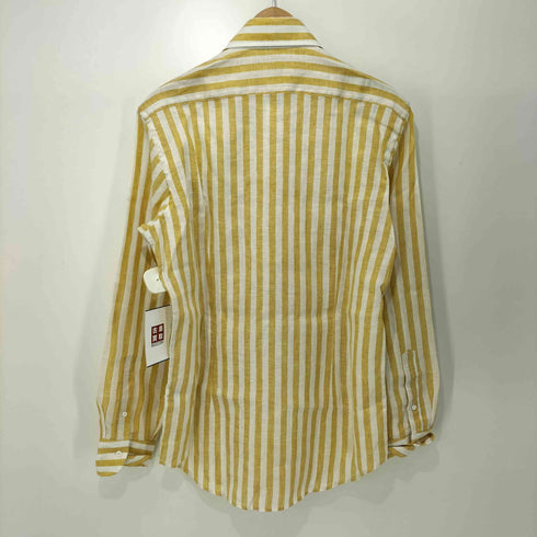 フェアファクス FAIRFAX リネン100 ストライプ シャツ メンズ import:M
