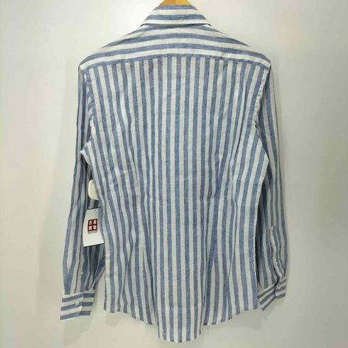 フェアファクス FAIRFAX リネン100 ストライプ シャツ メンズ import:M