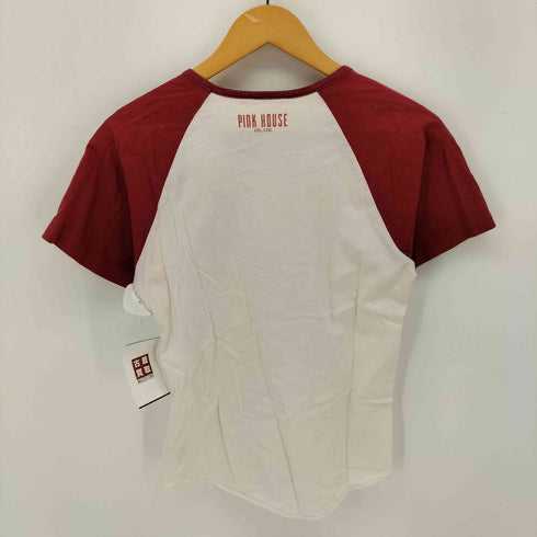 ピンクハウス PINK HOUSE 00S コラボ キャラクタープリント ラグラン クルーネック Tシャツ レディース JPN:L